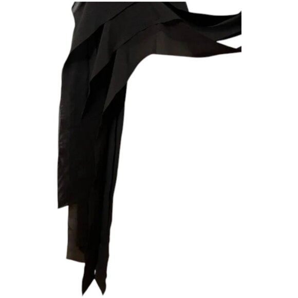 Rehab black skull accent asymmetrical side tie tank top size L - Picture 3 of 5